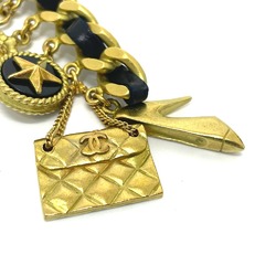 Chanel Icon vintage Pin Accessories Brooch Gold Black