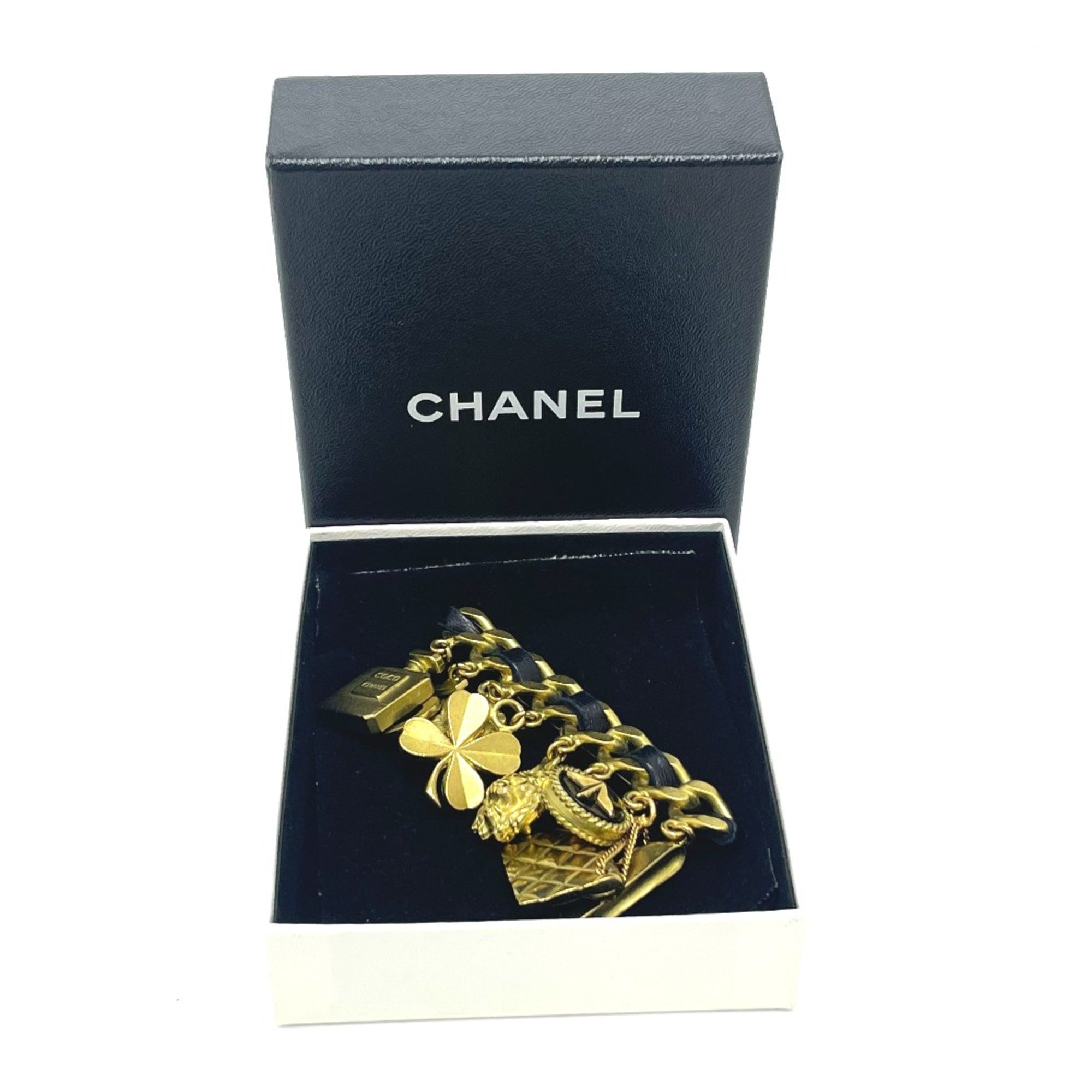 Chanel Icon vintage Pin Accessories Brooch Gold Black