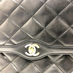 Chanel CC Mark CC double chain bag Shoulder Bag Black GoldHardware