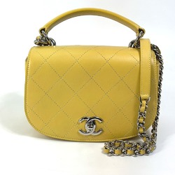 Chanel CC Mark Chain 2WAY Hand Bag Crossbody Shoulder Bag Yellow Based