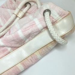 Chanel beach bag shoulder drawstring bag Shoulder Bag pink White