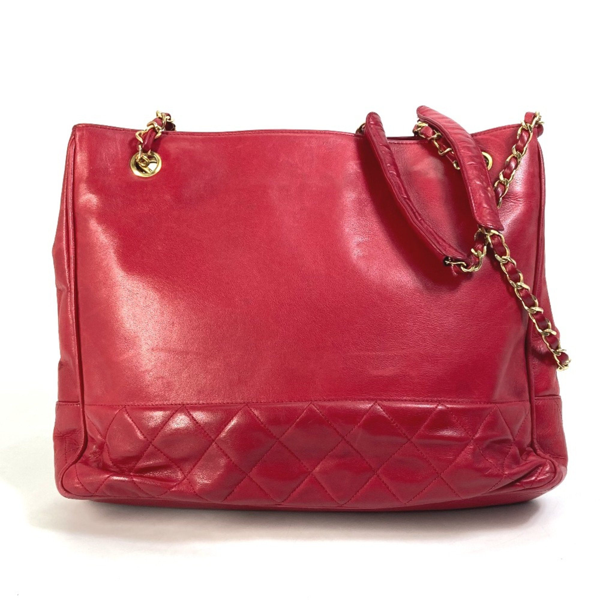 Chanel vintage double chain bag Shoulder Bag Red