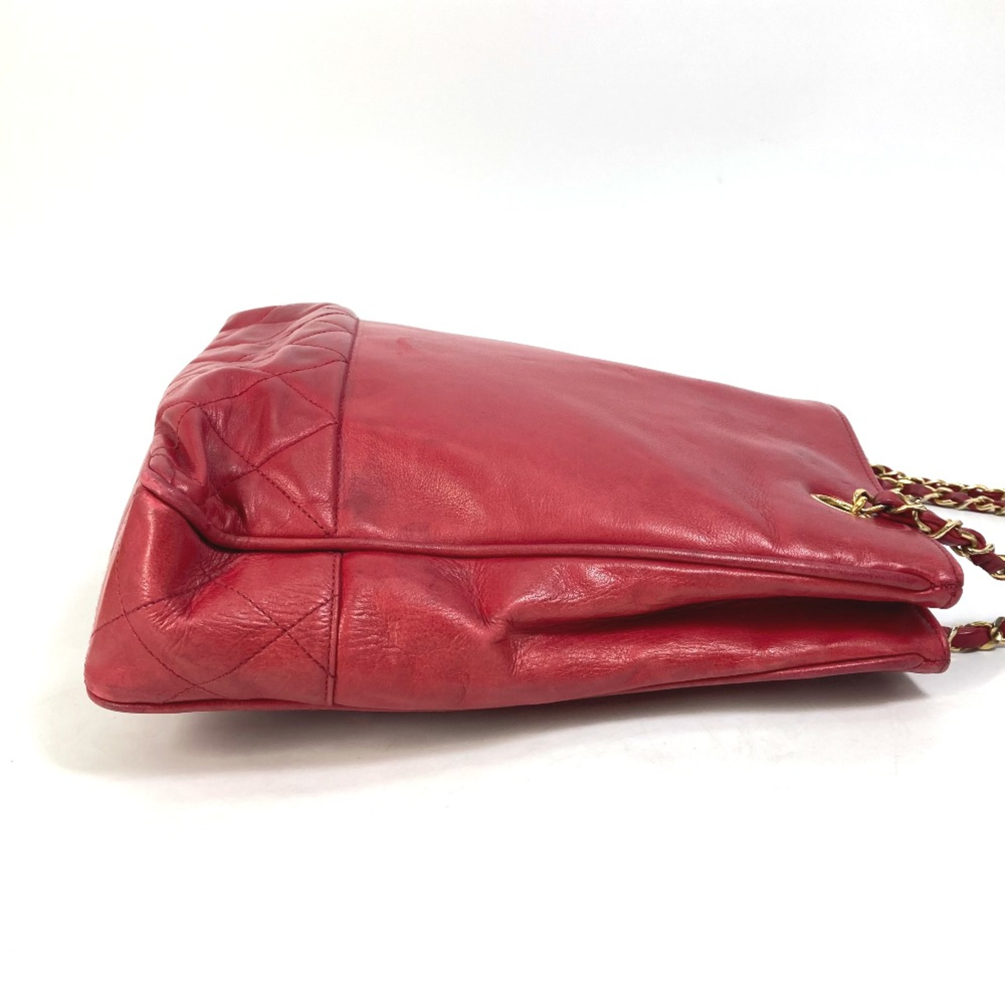 Chanel vintage double chain bag Shoulder Bag Red