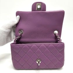 Chanel CC Mark chain bag Shoulder Bag purple SilverHardware