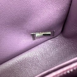 Chanel CC Mark chain bag Shoulder Bag purple SilverHardware