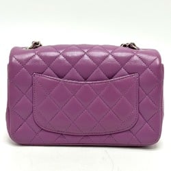 Chanel CC Mark chain bag Shoulder Bag purple SilverHardware