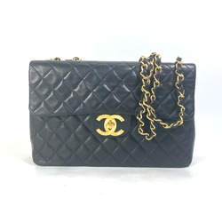Chanel A01094 CC Mark vintage shawl double chain bag Shoulder Bag Black Gold
