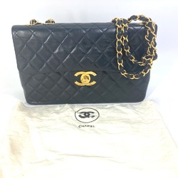 Chanel A01094 CC Mark vintage shawl double chain bag Shoulder Bag Black Gold