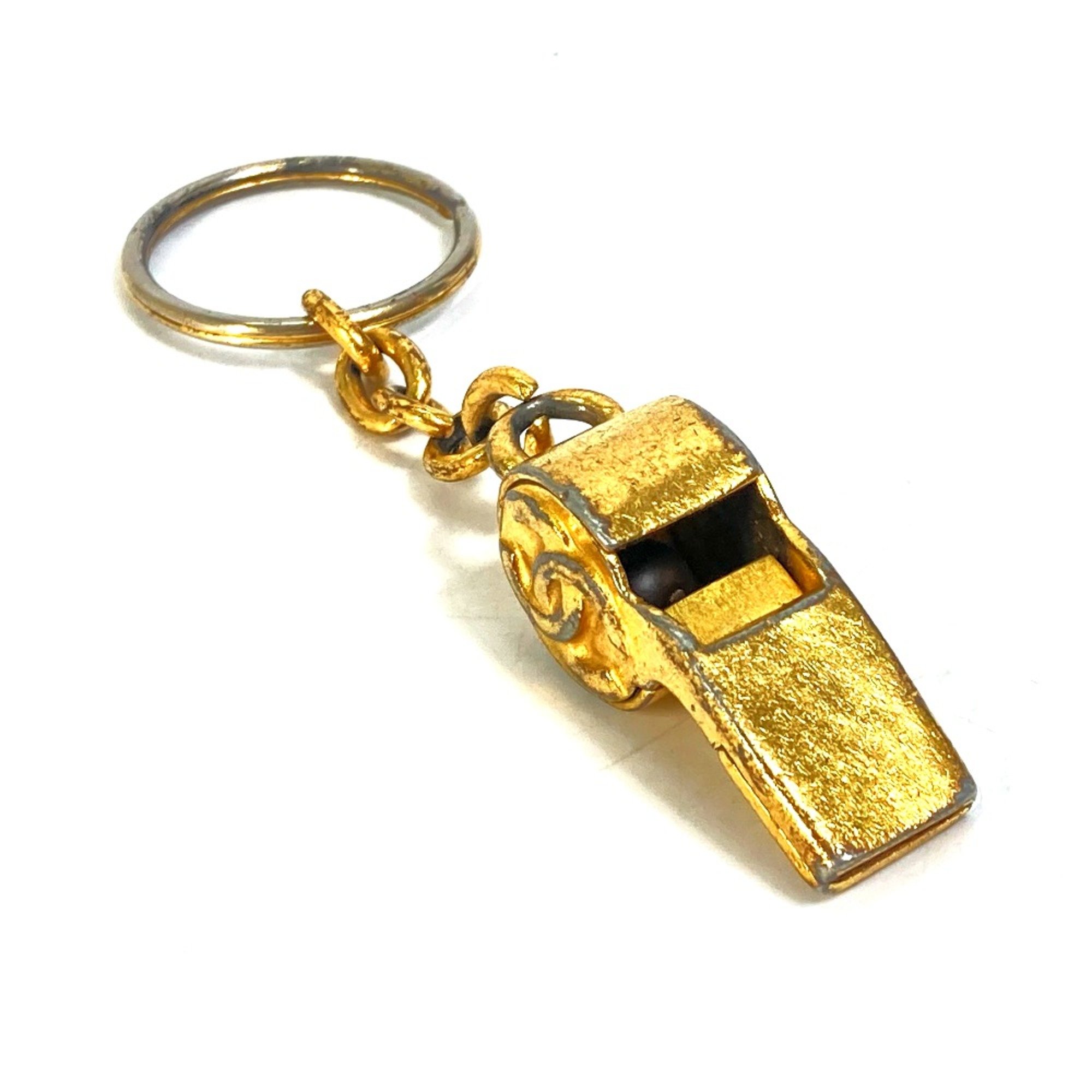 Chanel 96A vintage CC Mark Bag Charm Key Holder Gold