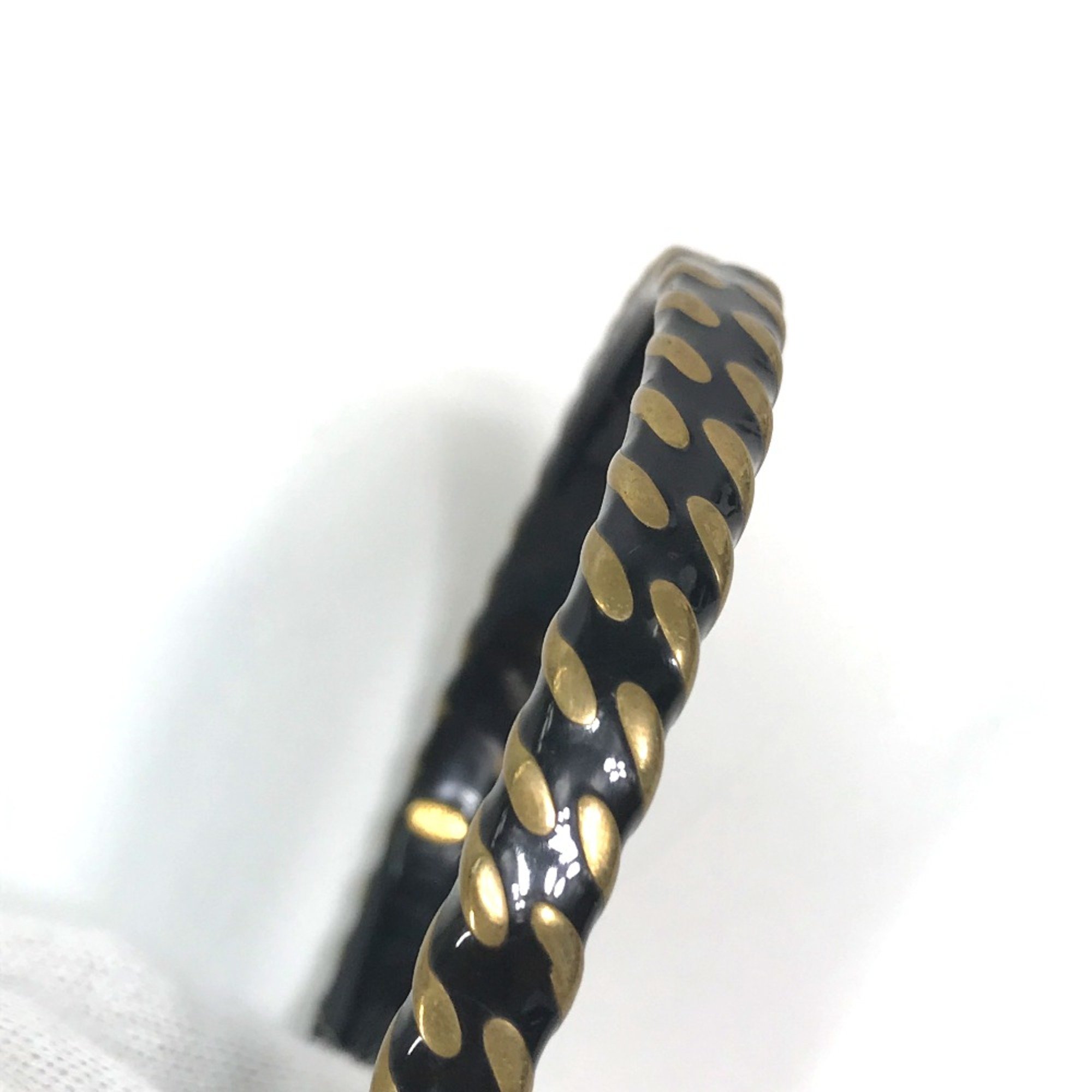 Chanel CC Mark CC 97A Bangle Black Gold