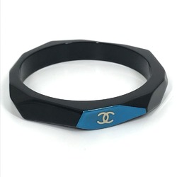 Chanel CC Mark Bracelet Bangle Black x blue