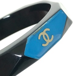 Chanel CC Mark Bracelet Bangle Black x blue