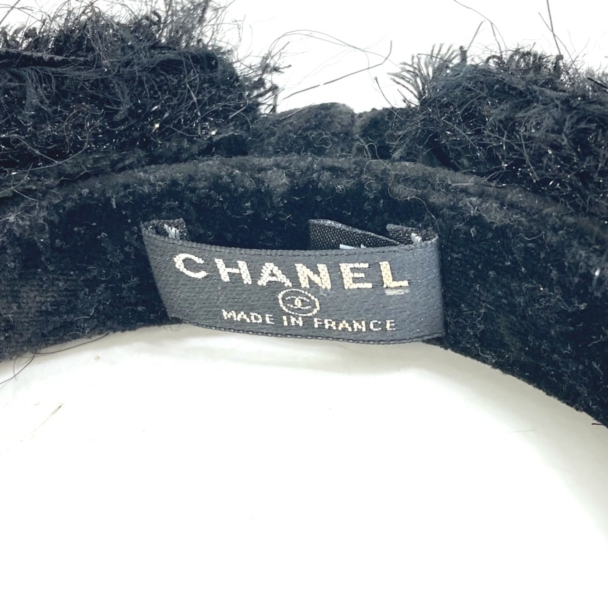 Chanel 14K hair band headband Katyusha Black