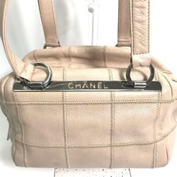 Chanel Mini Duffle Bag Shoulder Hand Bag Pink Based