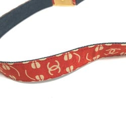 Chanel 01P Denim belt Red White