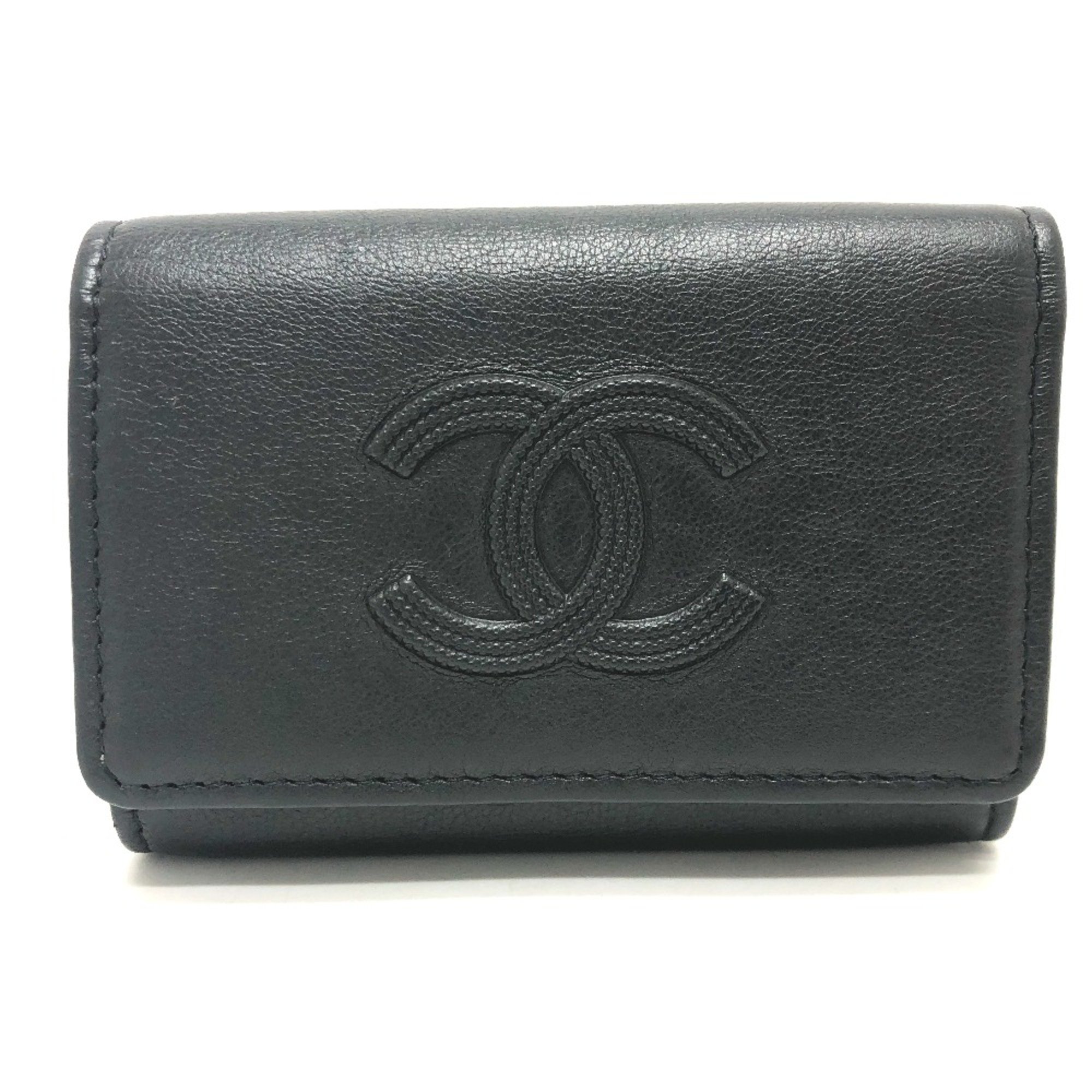 Chanel CC Mark Key Case Key Case Black GoldHardware