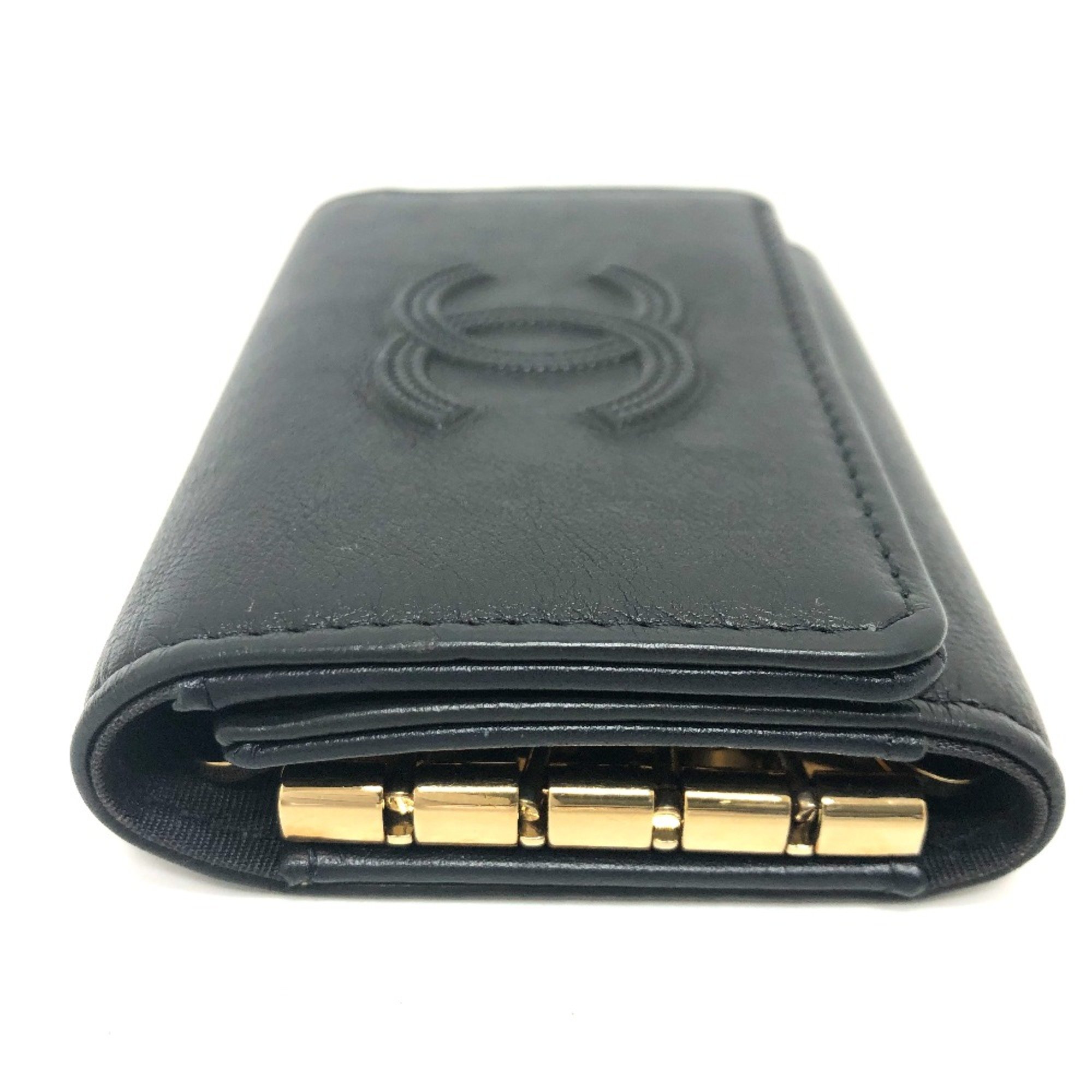 Chanel CC Mark Key Case Key Case Black GoldHardware