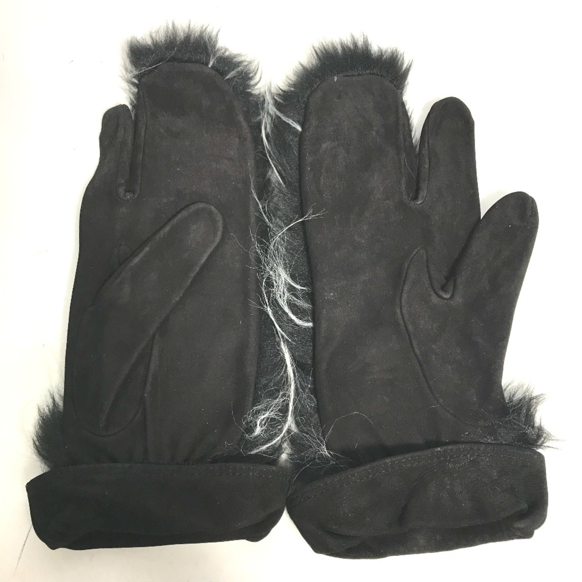 Chanel Mitten glove gloves Black