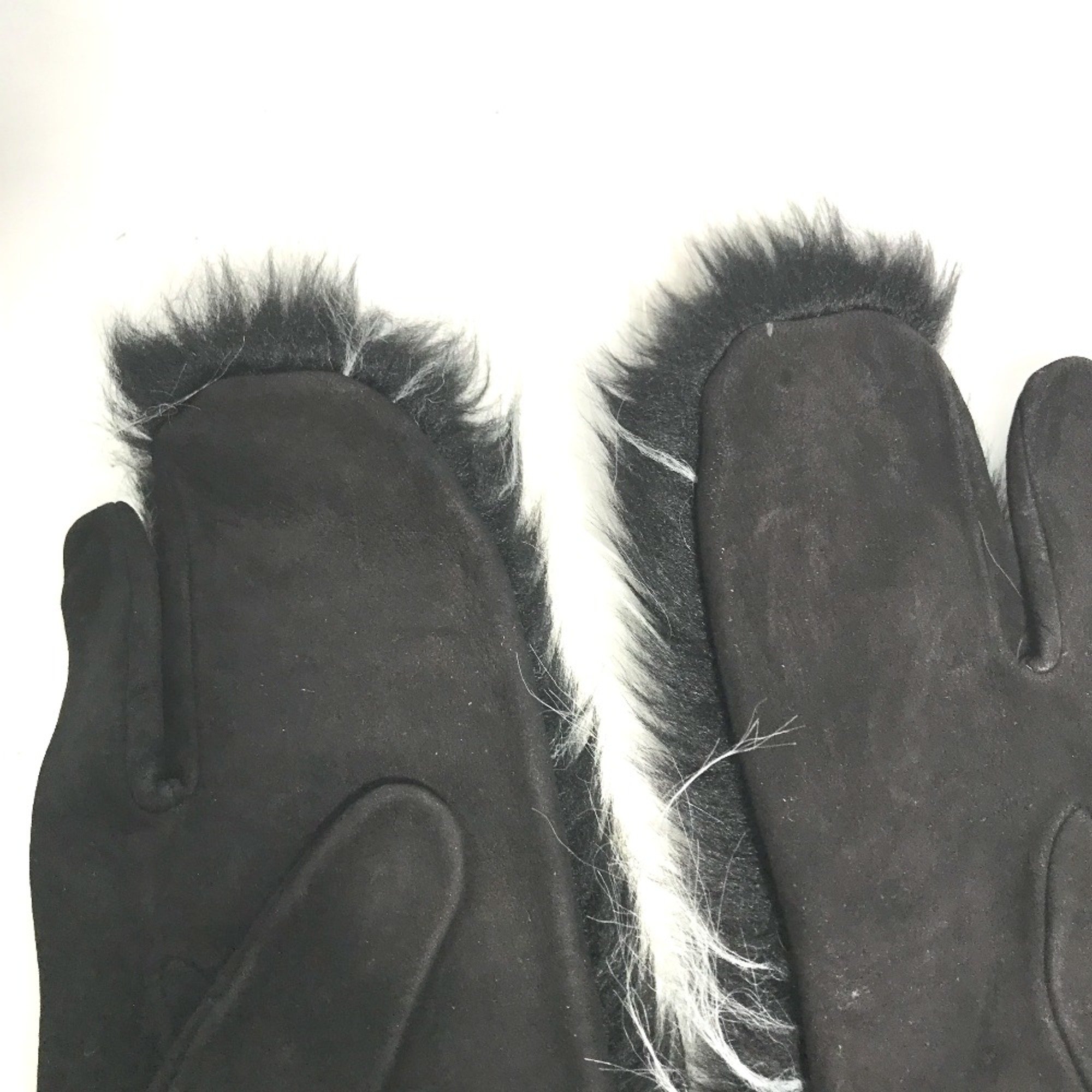 Chanel Mitten glove gloves Black