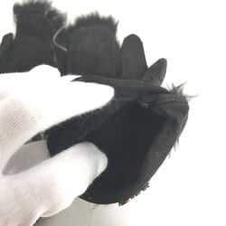 Chanel Mitten glove gloves Black