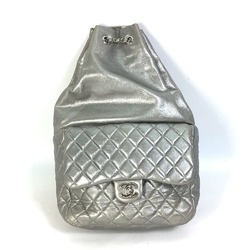 Chanel A94417 backpack drawstring Chain Backpack Silver
