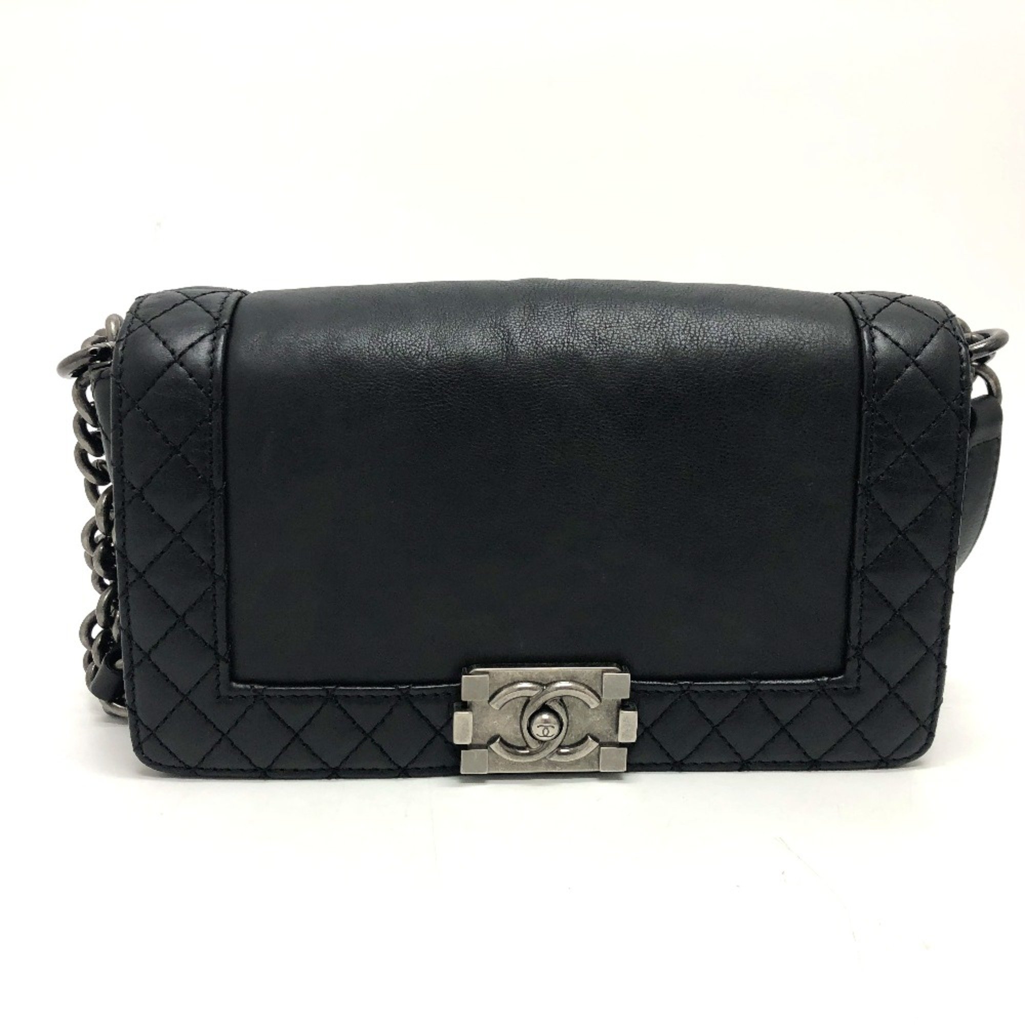 Chanel A92193 CC Mark Chain Shoulder Bag Black SilverHardware