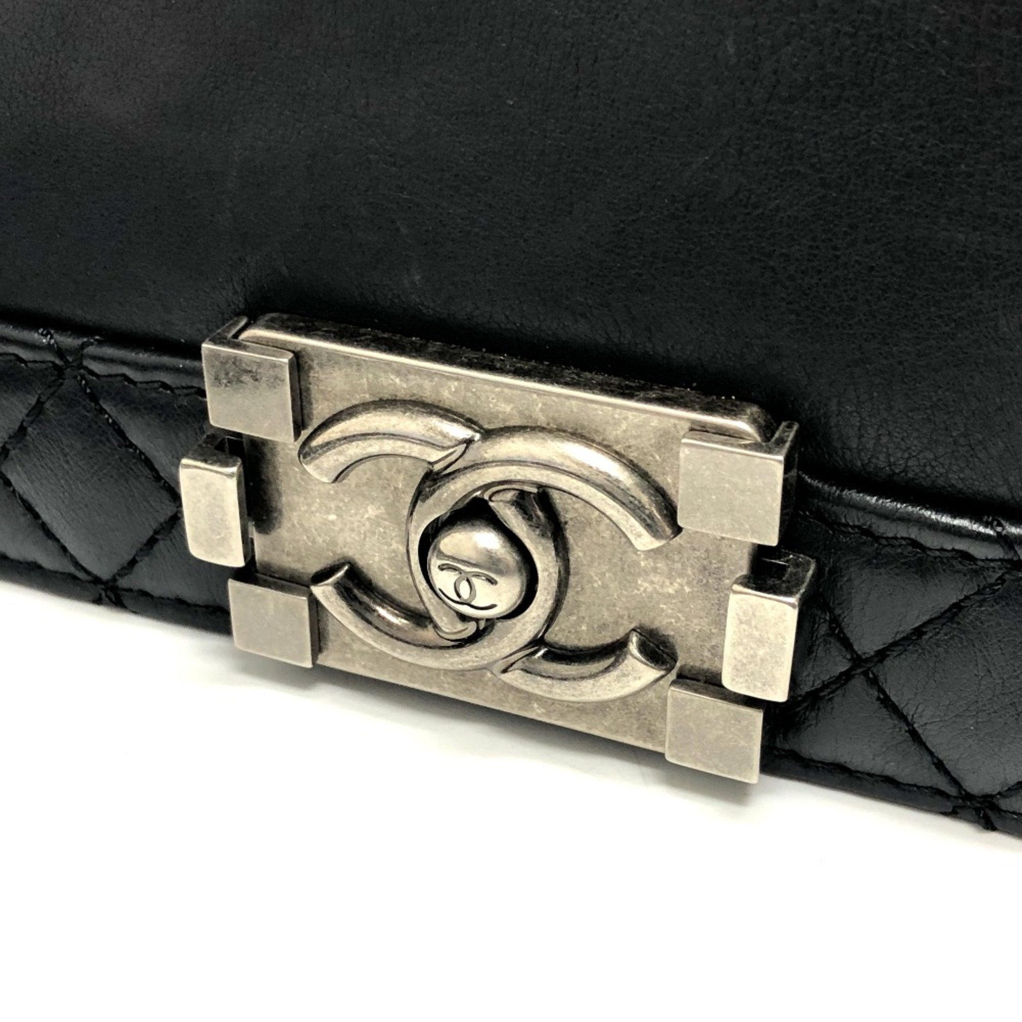 Chanel A92193 CC Mark Chain Shoulder Bag Black SilverHardware