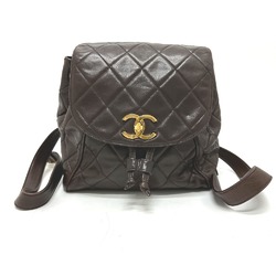 Chanel CC Mark Chain Backpack Brown GoldHardware