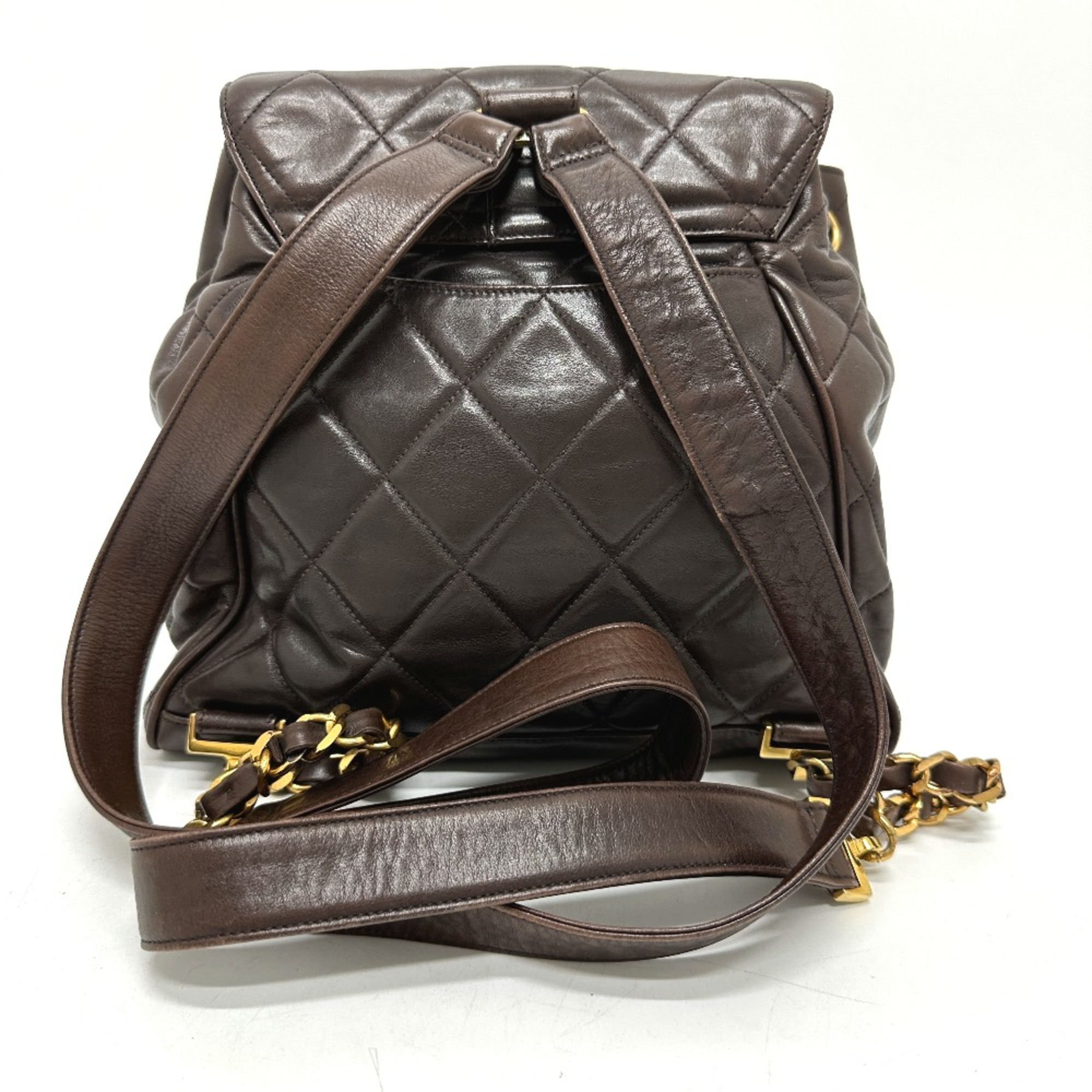 Chanel CC Mark Chain Backpack Brown GoldHardware