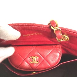 Chanel vintage Chain Shoulder Hand Bag Shoulder Bag Red Gold