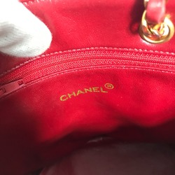 Chanel vintage Chain Shoulder Hand Bag Shoulder Bag Red Gold