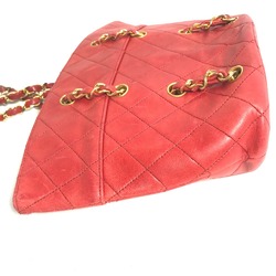 Chanel vintage Chain Shoulder Hand Bag Shoulder Bag Red Gold