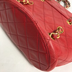 Chanel vintage Chain Shoulder Hand Bag Shoulder Bag Red Gold