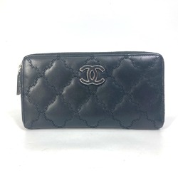 Chanel CC Mark CC Zip Around Long Wallet Black