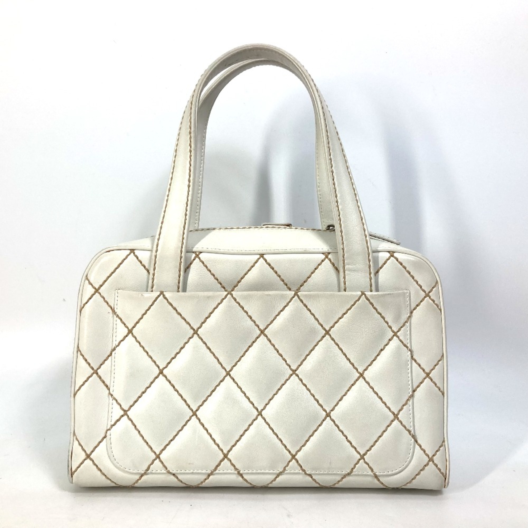 Chanel CC Mark bag Vintage Mini Duffle Bag Shoulder Bag Hand Bag White