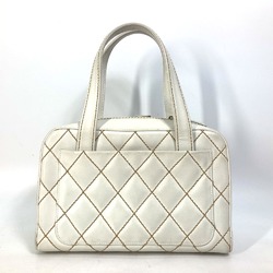 Chanel CC Mark bag Vintage Mini Duffle Bag Shoulder Bag Hand Bag White