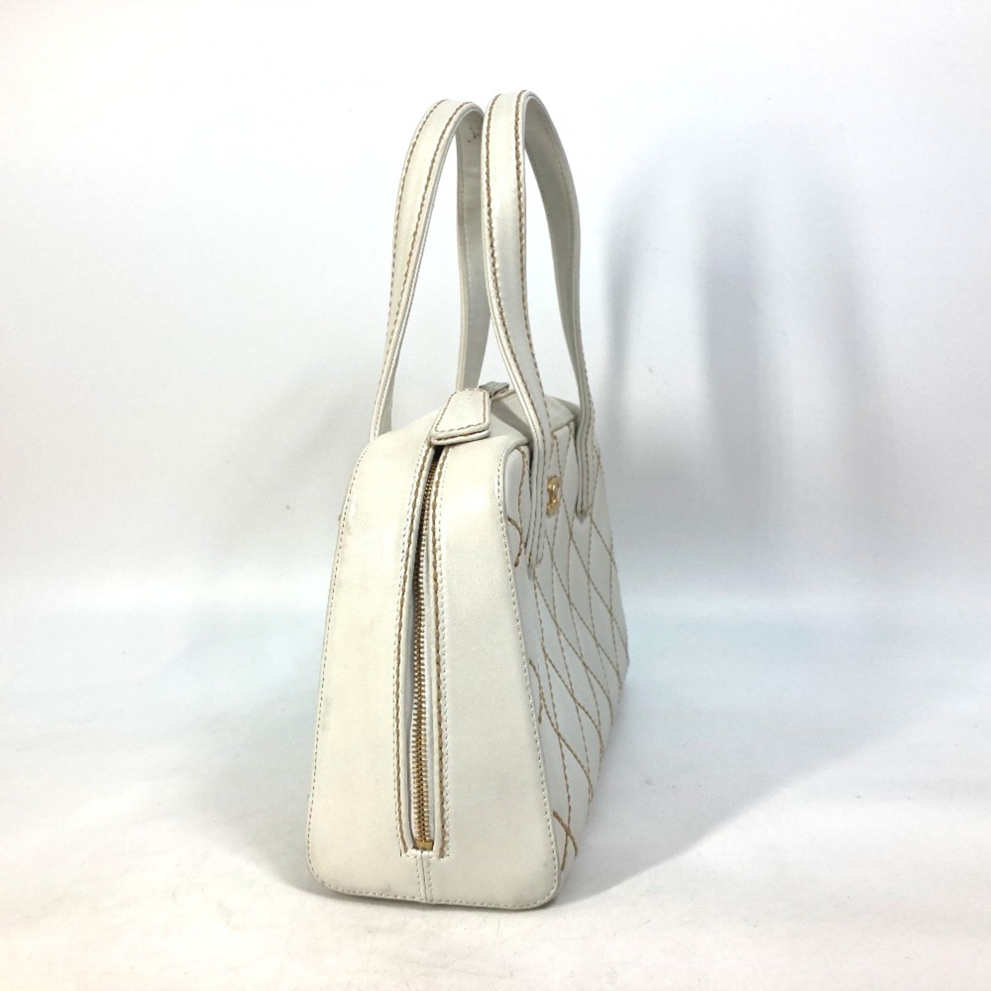 Chanel CC Mark bag Vintage Mini Duffle Bag Shoulder Bag Hand Bag White