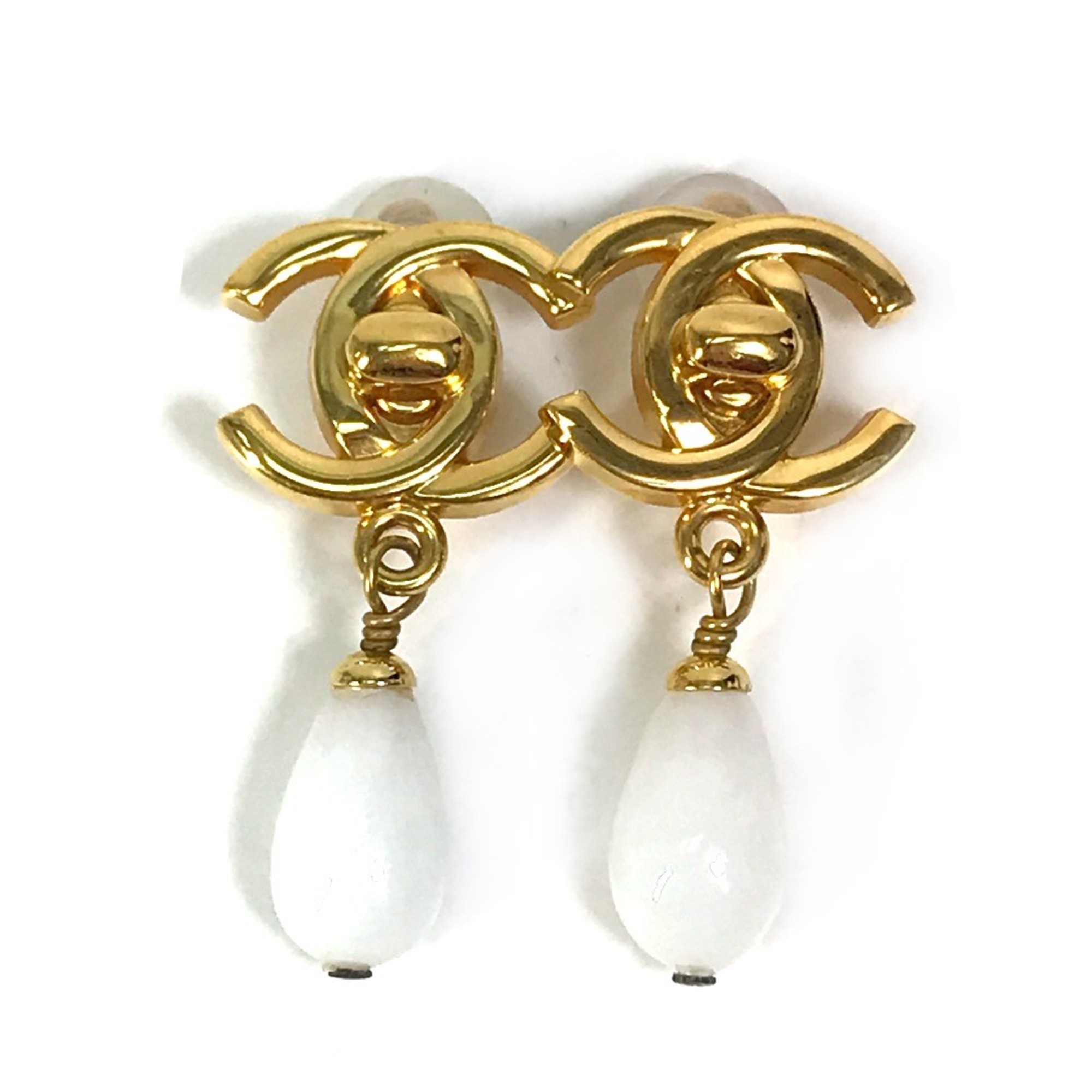 Chanel CC Mark Accessories vintage Earrings Gold