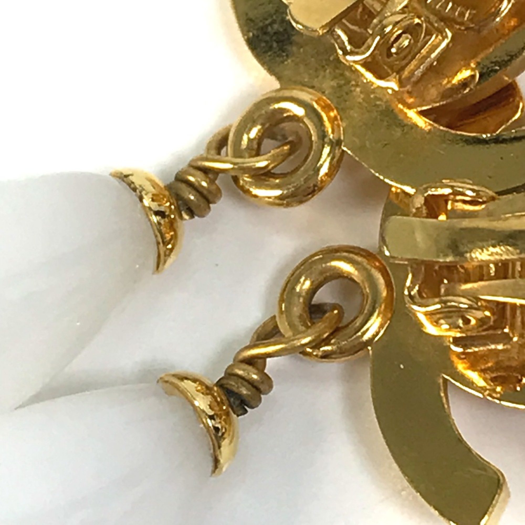 Chanel CC Mark Accessories vintage Earrings Gold