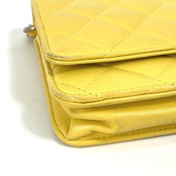 Chanel AP0250 CC Mark Chain Wallet Crossbody Long Wallet Bag Pochette Shoulder Bag yellow