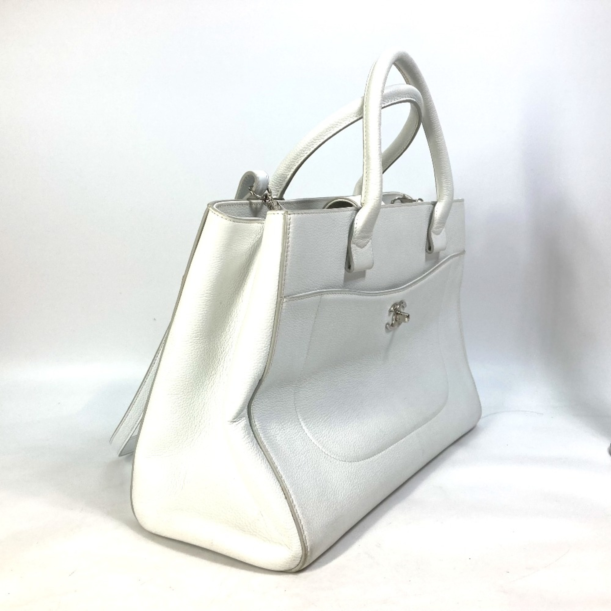 Chanel A69931 CC Mark 2WAY Shoulder Bag shoulder Hand Bag White SilverHardware