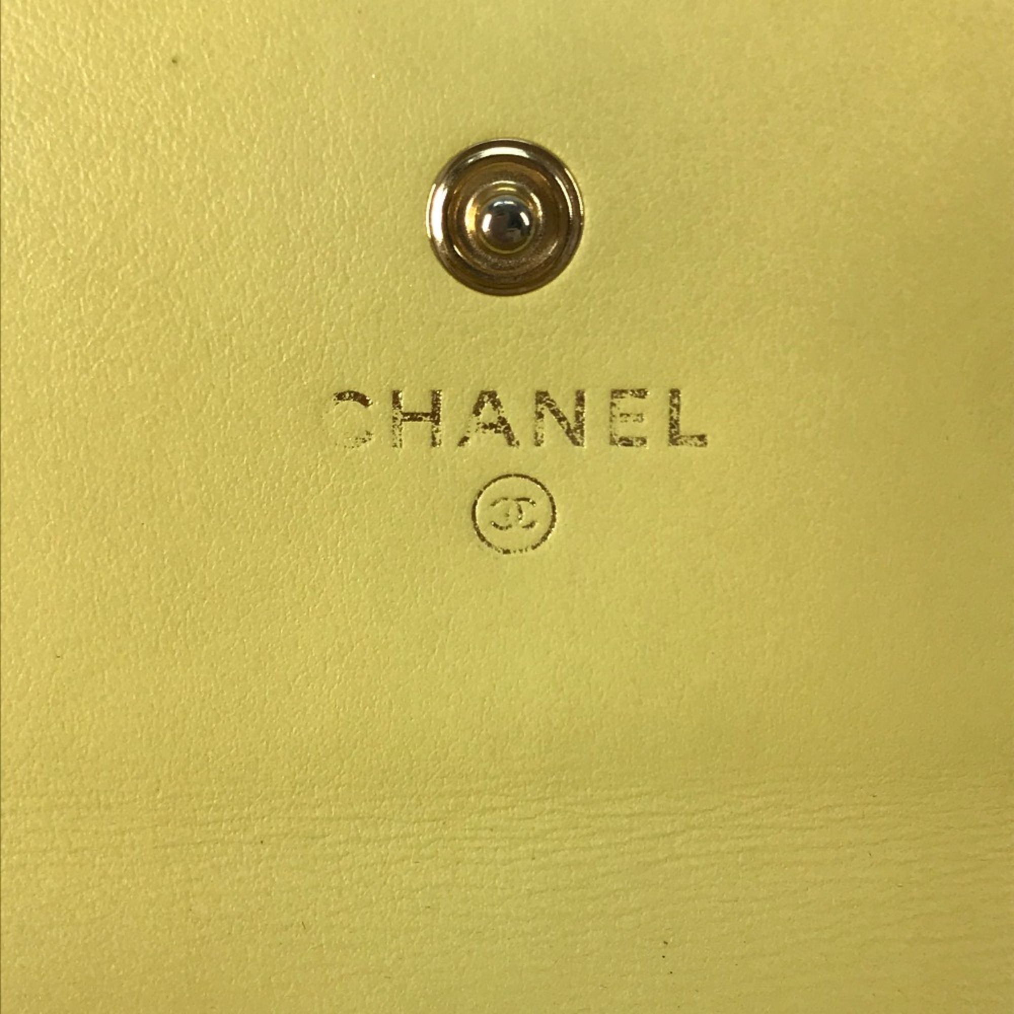 Chanel Long wallet Two fold Long Wallet yellow