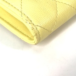 Chanel Long wallet Two fold Long Wallet yellow