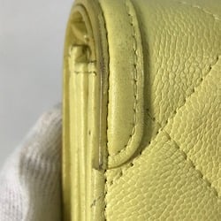 Chanel Long wallet Two fold Long Wallet yellow