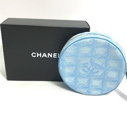 Chanel CC Mark Round type with strap Pouch blue Red