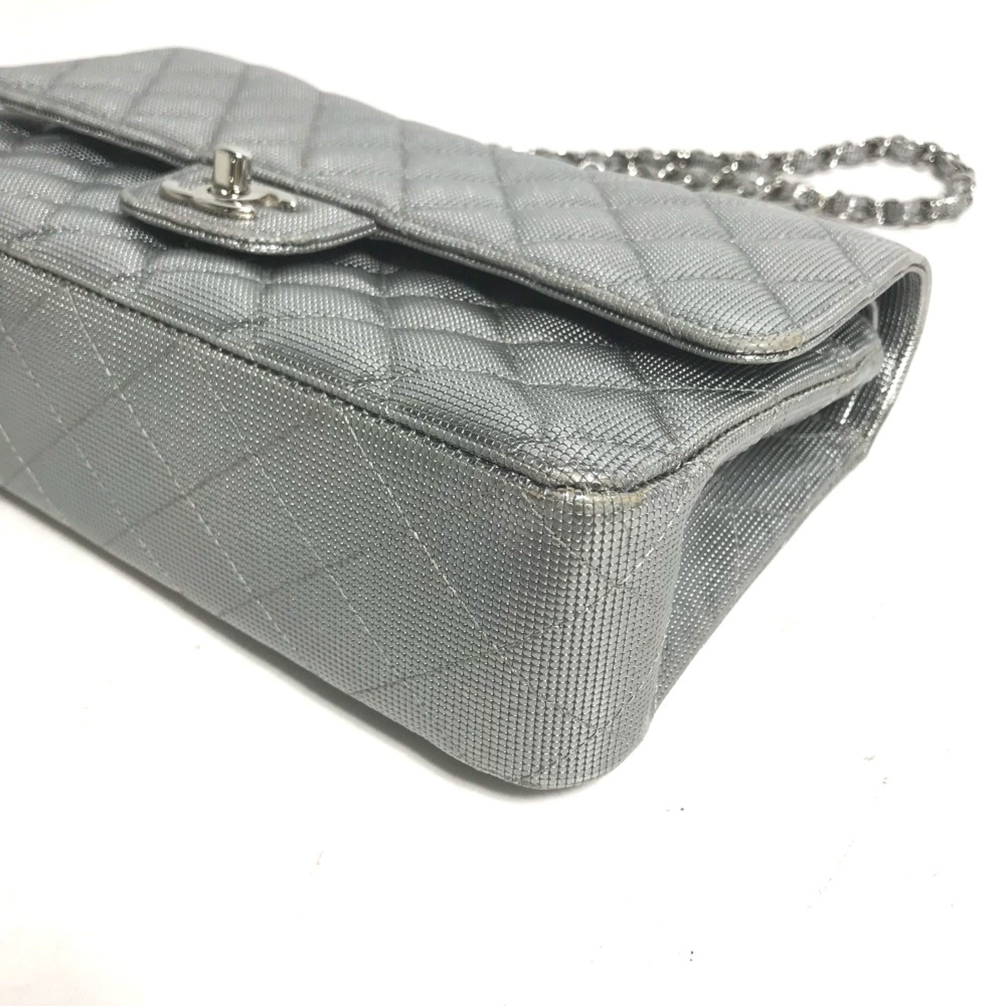 Chanel CC Mark CC Double Chain Shoulder Bag Shoulder Bag Silver