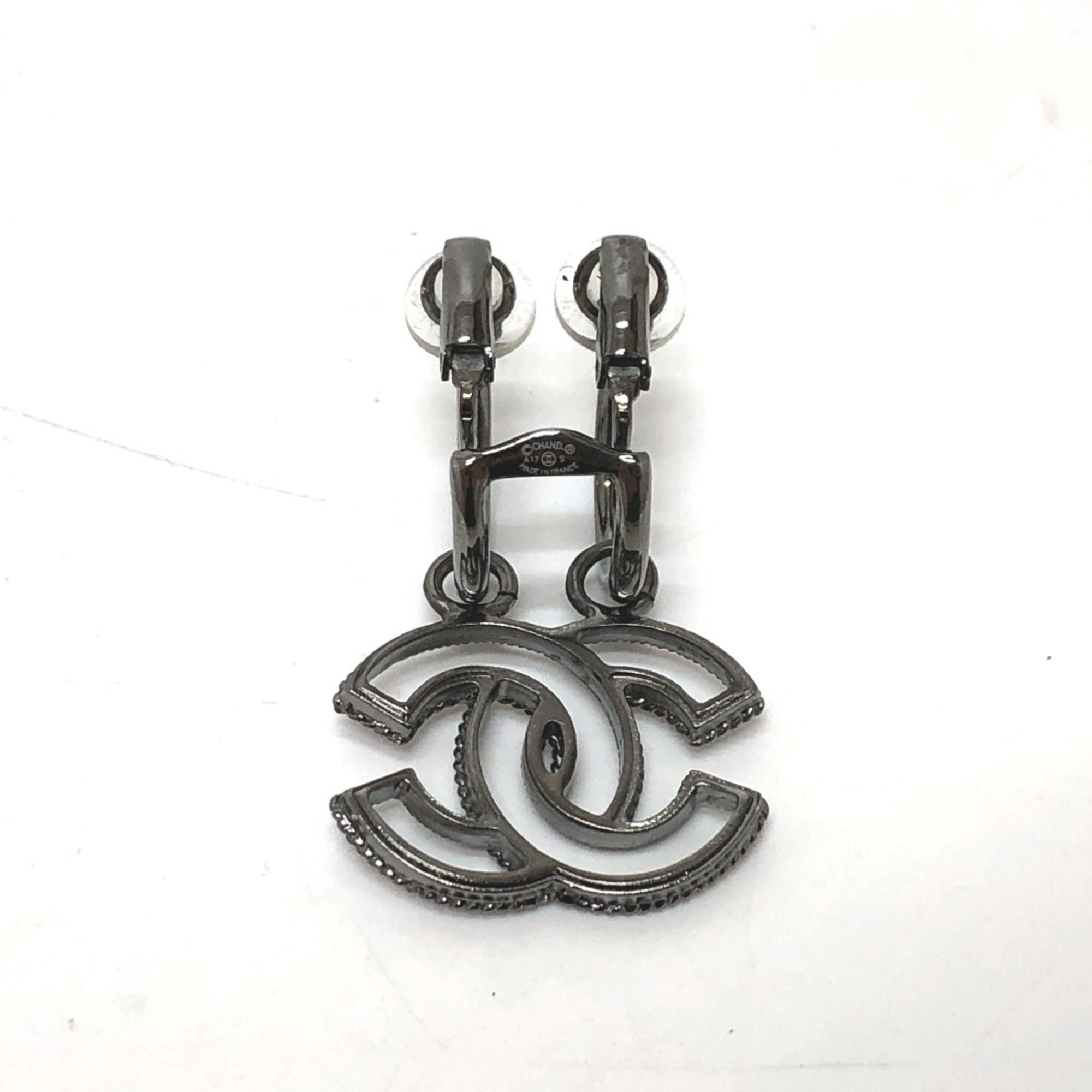 Chanel CC Mark A17S Earrings Black