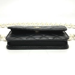 Chanel CC Mark Chain Wallet Crossbody Bag Long Wallet Shoulder Bag Black