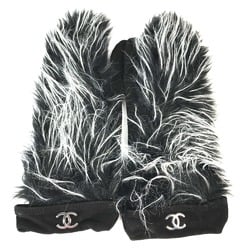 Chanel mitten type gloves Glove Black WhiteBased