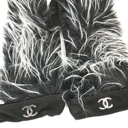 Chanel mitten type gloves Glove Black WhiteBased